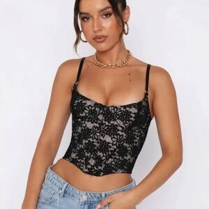 White Fox black bustier